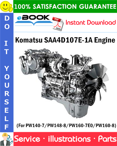 Komatsu SAA4D107E-1A Engine Parts Manual (S/N 21714587 and Up)