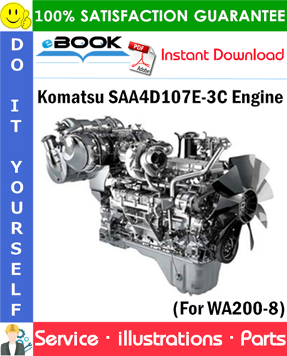 Komatsu SAA4D107E-3C Engine Parts Manual (S/N 22288149 and Up)