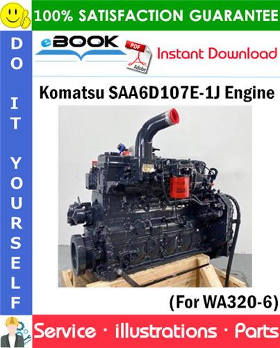 Komatsu SAA6D107E-1J Engine Parts Manual (S/N H62051 and Up)
