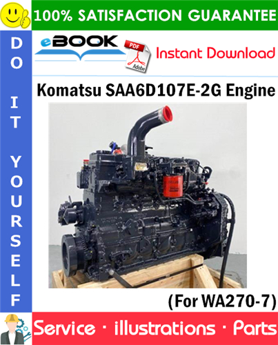 Komatsu SAA6D107E-2G Engine Parts Manual (S/N 26601326 and up)