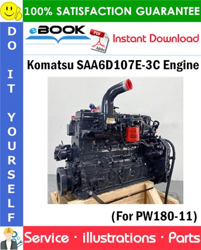 Komatsu SAA6D107E-3C Engine Parts Manual (S/N 22271480 and up)