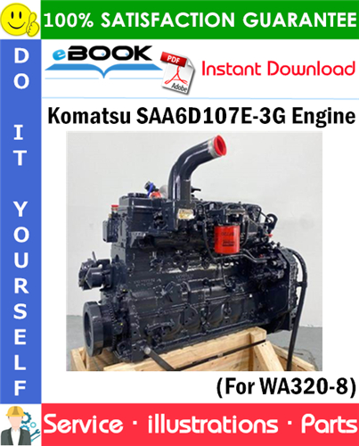 Komatsu SAA6D107E-3G Engine Parts Manual (S/N 26643211 and up)