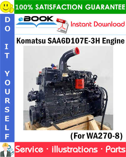 Komatsu SAA6D107E-3H Engine Parts Manual (S/N 22238307 and up)