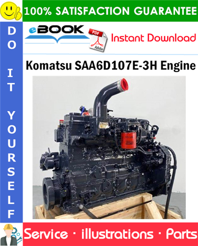 Komatsu SAA6D107E-3H Engine Parts Manual (S/N 26644419 and up)
