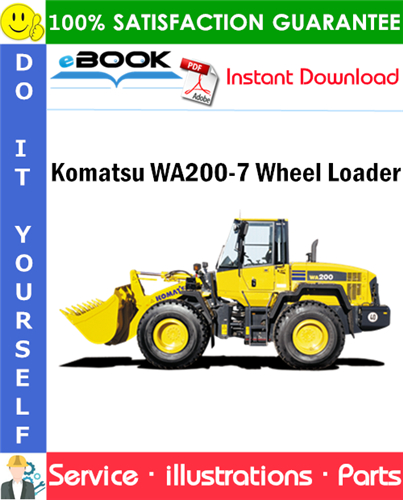Komatsu WA200-7 Wheel Loader Parts Manual (S/N H01051 and up)