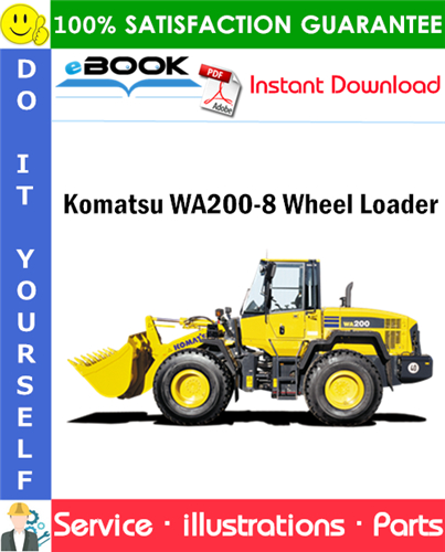 Komatsu WA200-8 Wheel Loader Parts Manual (S/N H80051 and up)