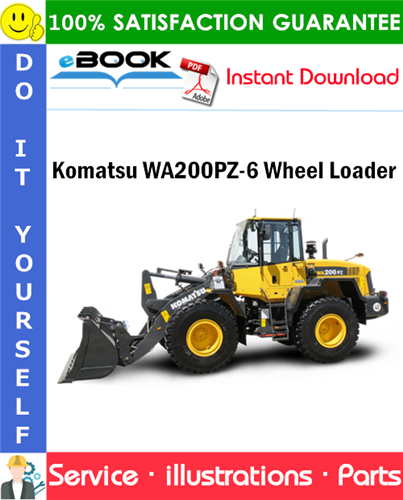 Komatsu WA200PZ-6 Wheel Loader Parts Manual (S/N H00051 and up)