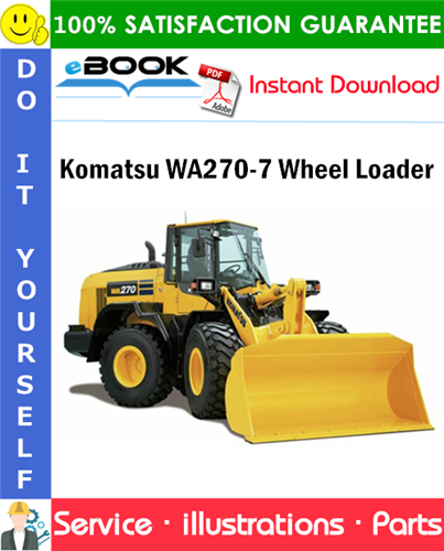 Komatsu WA270-7 Wheel Loader Parts Manual (S/N H01051 and Up)