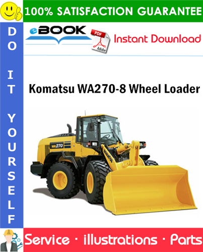 Komatsu WA270-8 Wheel Loader Parts Manual (S/N 83001 and Up)