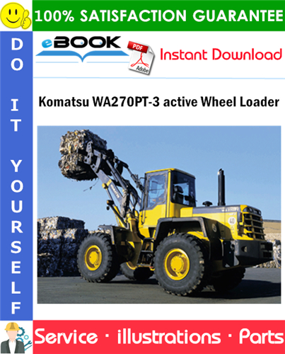 Komatsu WA270PT-3 active Wheel Loader Parts Manual (S/N WA270H30051-H30131)