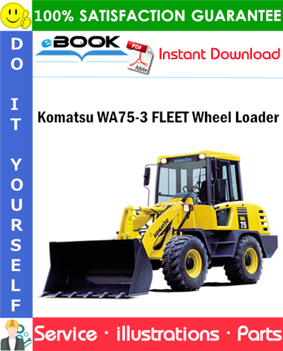 Komatsu WA75-3 FLEET Wheel Loader Parts Manual (S/N HA300051 and up)