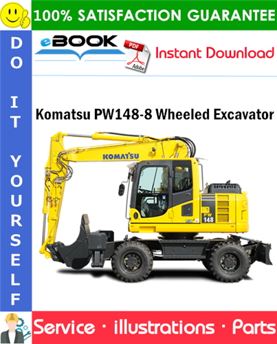 Komatsu PW148-8 Wheeled Excavator Parts Manual (S/N H50051 and Up)