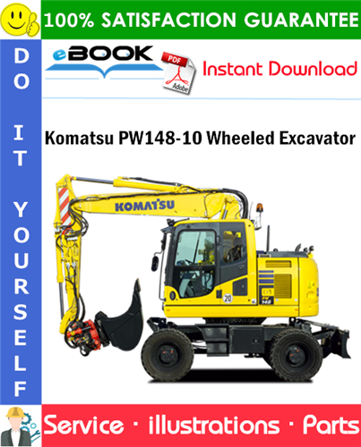 Komatsu PW148-10 Wheeled Excavator Parts Manual (S/N H52051 and Up)