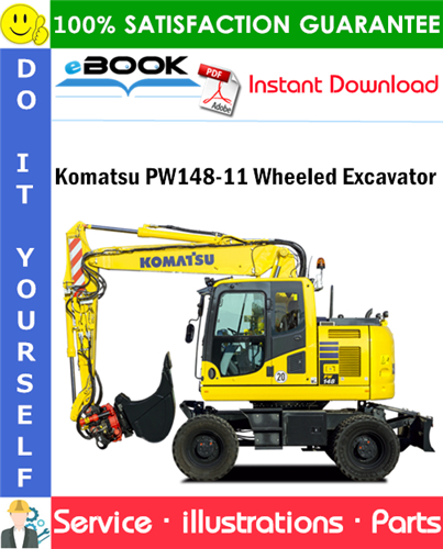 Komatsu PW148-11 Wheeled Excavator Parts Manual (S/N H55051 and Up)