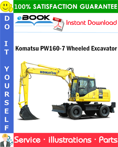 Komatsu PW160-7 Wheeled Excavator Parts Manual (S/N H50051 and Up)