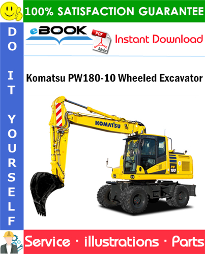 Komatsu PW180-10 Wheeled Excavator Parts Manual (S/N H60051 and Up)