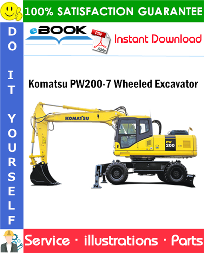 Komatsu PW200-7 Wheeled Excavator Parts Manual (S/N H50051 and Up)