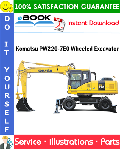 Komatsu PW220-7E0 Wheeled Excavator Parts Manual (S/N H65051 and Up)