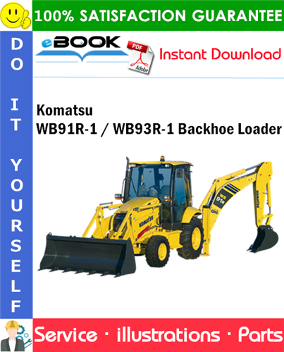 Komatsu WB91R-1 / WB93R-1 Backhoe Loader Parts Manual (S/N 0000007 and Up)