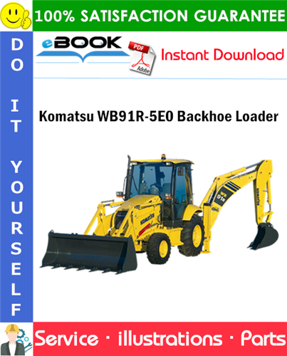 Komatsu WB91R-5E0 Backhoe Loader Parts Manual (S/N F10003 and Up)