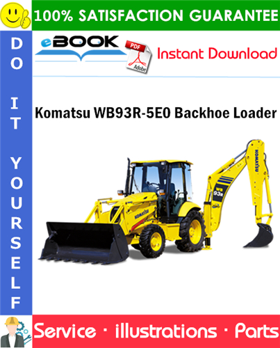 Komatsu WB93R-5E0 Backhoe Loader Parts Manual (S/N F70001 and up)