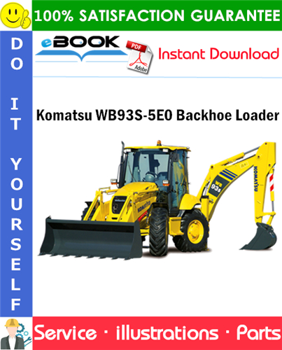 Komatsu WB93S-5E0 Backhoe Loader Parts Manual (S/N F20003 and up)