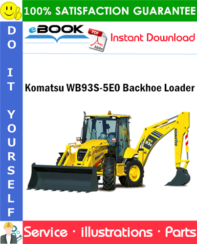 Komatsu WB93S-5E0 Backhoe Loader Parts Manual (S/N F20466 and up)
