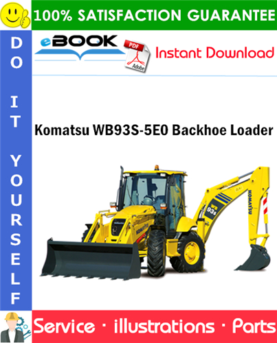 Komatsu WB93S-5E0 Backhoe Loader Parts Manual