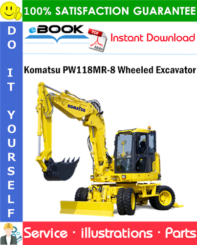 Komatsu PW118MR-8 Wheeled Excavator Parts Manual (S/N F00003 and up)