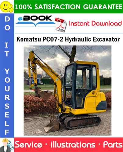 Komatsu PC07-2 Hydraulic Excavator Parts Manual (S/N F10001 and up)