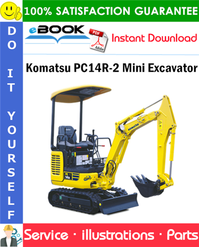 Komatsu PC14R-2 Mini Excavator Parts Manual (S/N F00003 and up)