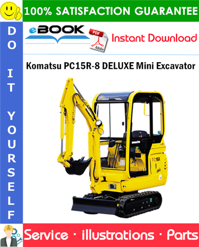 Komatsu PC15R-8 DELUXE Mini Excavator Parts Manual (S/N F21803 and up)