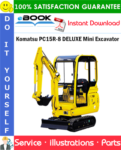 Komatsu PC15R-8 DELUXE Mini Excavator Parts Manual (S/N F22426 and up)