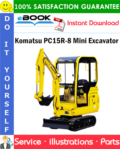 Komatsu PC15R-8 Mini Excavator Parts Manual (S/N F20001 and up)