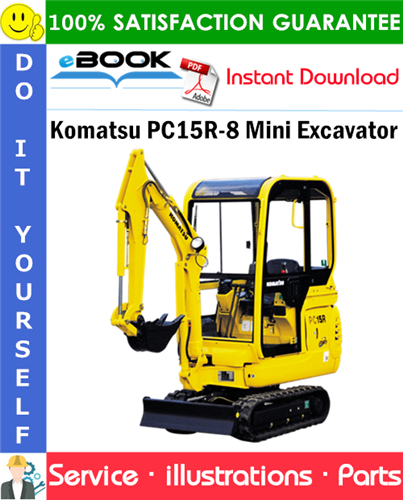 Komatsu PC15R-8 Mini Excavator Parts Manual (S/N F22426 and up)