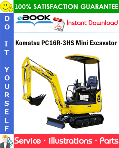 Komatsu PC16R-3HS Mini Excavator Parts Manual (S/N F70003 and up)