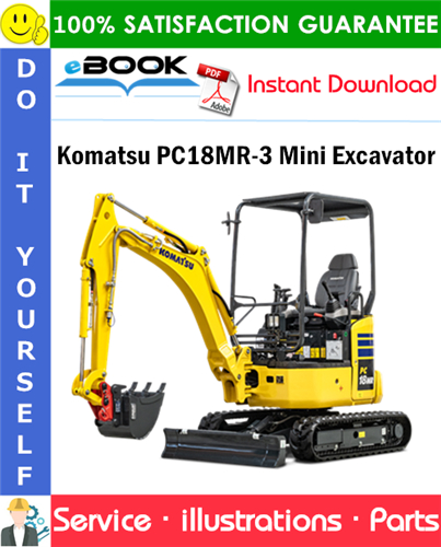 Komatsu PC18MR-3 Mini Excavator Parts Manual (S/N F30001 and up)