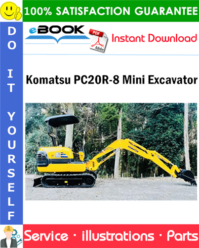 Komatsu PC20R-8 Mini Excavator Parts Manual (S/N F30001 and up)