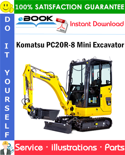 Komatsu PC20R-8 Mini Excavator Parts Manual (S/N F30791 and up)