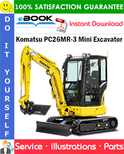 Komatsu PC26MR-3 Mini Excavator Parts Manual (S/N F30003 and up)