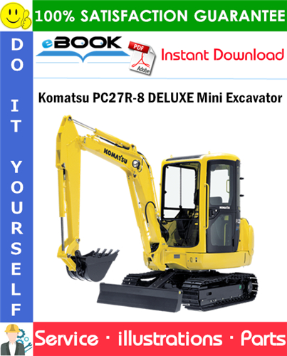 Komatsu PC27R-8 DELUXE Mini Excavator Parts Manual (S/N F30671 and up)