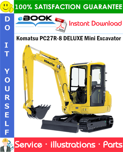 Komatsu PC27R-8 DELUXE Mini Excavator Parts Manual (S/N F31103 and up)