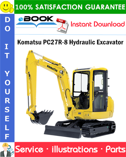 Komatsu PC27R-8 Hydraulic Excavator Parts Manual (S/N F30001 and up)