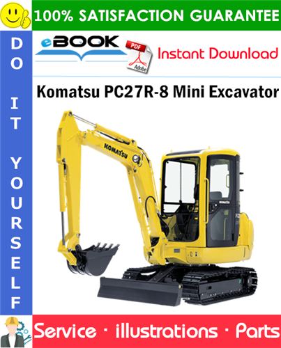Komatsu PC27R-8 Mini Excavator Parts Manual (S/N F31103 and up)