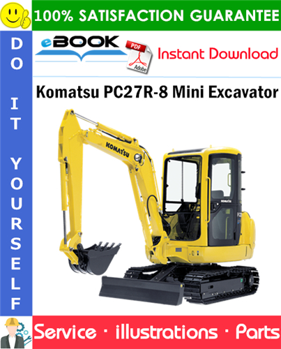 Komatsu PC27R-8 Mini Excavator Parts Manual (S/N F32154 and up)