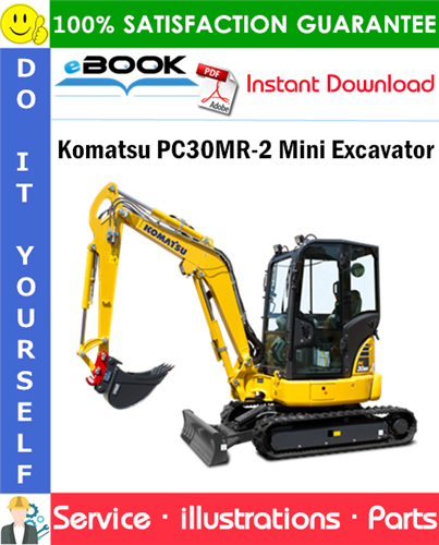 Komatsu PC30MR-2 Mini Excavator Parts Manual (S/N F00103 and up)