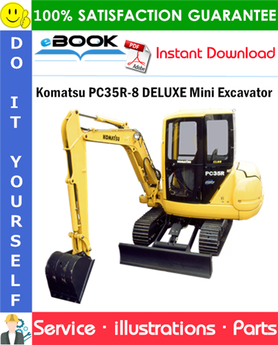 Komatsu PC35R-8 DELUXE Mini Excavator Parts Manual (S/N F20518 and up)