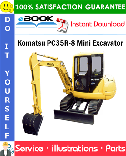 Komatsu PC35R-8 Mini Excavator Parts Manual (S/N F20932 and up)