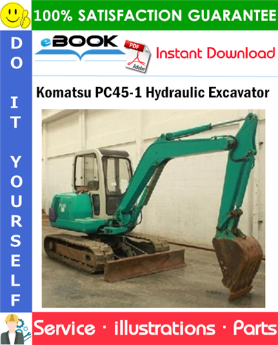 Komatsu PC45-1 Hydraulic Excavator Parts Manual (S/N F1001 and up)