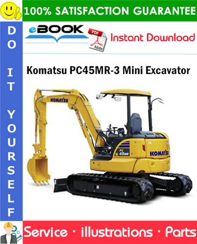 Komatsu PC45MR-3 Mini Excavator Parts Manual (S/N F30003 and up)